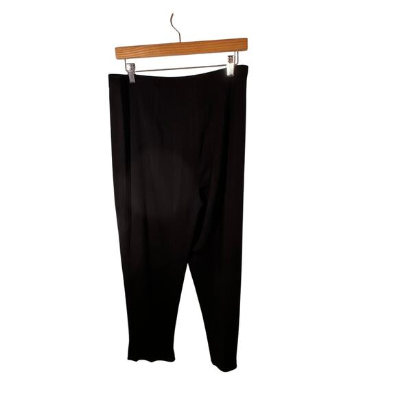 Misook 3 Pc Pantsuit Black Fuchsia Knit Cardigan Shell Vintage 80s L - Picture 6 of 13